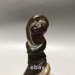 Antique Vintage Chinese Old Agate Beautiful Carving Figure Statue Collection Art