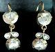 Antique Vintage Dangle Diamond Earrings 14k White Gold Old Victorian Jewelry