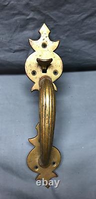 Antique Vintage Deco Brass Entryway Pull Handle Old Door Hardware 257-24B