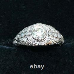Antique Vintage Design With Old Shiny White Cubic Zirconia Engagement Women Ring