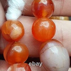 Antique Vintage Himalayan African Afghan Carnelian Agate Old Bead Necklace