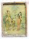 Antique Vintage Hindu Religious Sita & King In Jungle Old Lithograph Rare Print