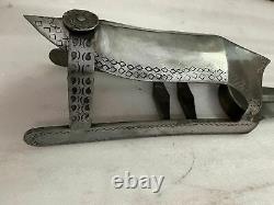 Antique Vintage Hooked Katar Dagger Handmade with Shield Old Rare Collectible