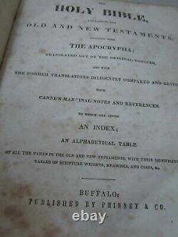 Antique Vintage Illustrated 1852 Old & New Testament 167 Year Old Holy Bible