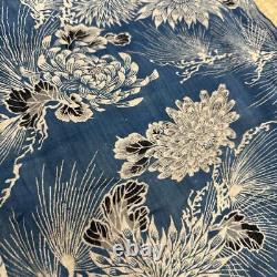 Antique Vintage Japan BORO Old Japanese Indigo Silk Kimono Patches L1.2m/47.6