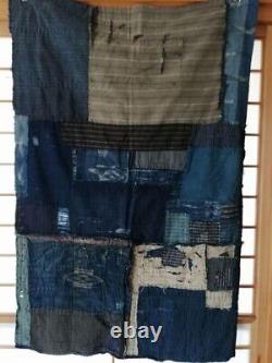 Antique Vintage Japanese BORO Old Cloth Patch Indigo Kasuri Both Sides Japan