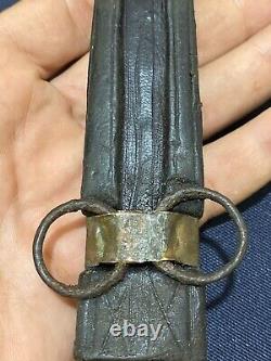 Antique Vintage Moroccan Islamic Dagger Silver & Bronze Old Curved Jambiya Sword