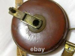 Antique Vintage Old 35 Feet Tape Measure Genuine Leather Tool Builders London