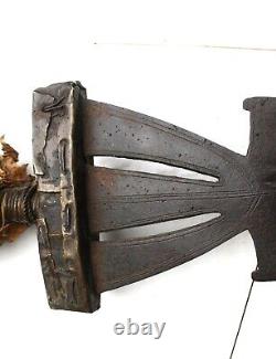 Antique Vintage Old Africa African Congo Zaire Ikul Kuba Short Sword Large Knife