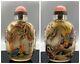 Antique Vintage Old Beijing Glaze Inside Painting Dragon Phoenix Snuff Bottle