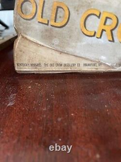 Antique Vintage Old Crow Brand Display Advertisement Liquor Sign