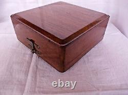 Antique Vintage Old Decorative Teak Wood Wooden Jewellery Jewelry Jewel Box b3