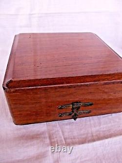 Antique Vintage Old Decorative Teak Wood Wooden Jewellery Jewelry Jewel Box b3