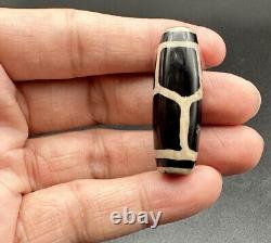 Antique Vintage Old Himalayan Indo Tibetan Agate Beads Unique pattern 1 bead