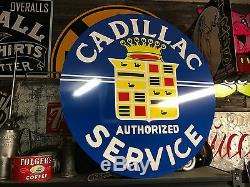Antique Vintage Old Look Cadillac Porcelain Look Sign. FREE SHIPPING