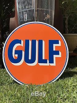 Antique Vintage Old Look Gulf Sign 24