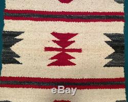 Antique Vintage Old NAVAJO Saddle Blanket Rug Native American (B)