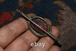 Antique Vintage Old Natural Baltic Amber Brooch in Good Condition