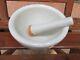 Antique Vintage Old Porcelain Mortar & Pestle Ayurveda Medicine Food Preparing