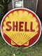Antique Vintage Old Style 24 Round Shell Sign