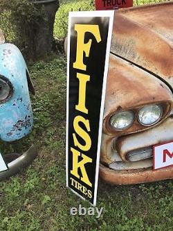 Antique Vintage Old Style Fisk Tires Sign