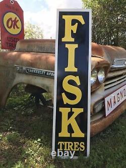 Antique Vintage Old Style Fisk Tires Sign