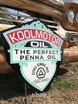 Antique Vintage Old Style Kool Motor Oil Sign