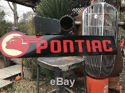 Antique Vintage Old Style PONTIAC Sign