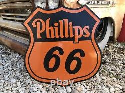 Antique Vintage Old Style Phillips 66 Badge Sign