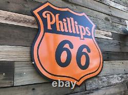 Antique Vintage Old Style Phillips 66 Badge Sign