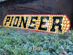 Antique Vintage Old Style Pioneer Corn Seed Feed Sign