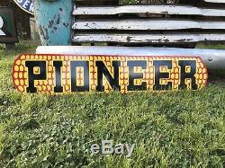 Antique Vintage Old Style Pioneer Corn Seed Feed Sign