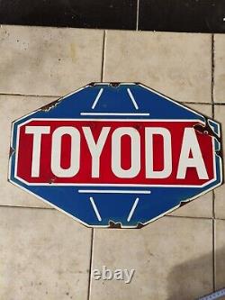 Antique Vintage Old Style Toyoda Toyota Sign