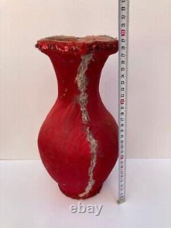 Antique Vintage Old Vase Pottery Red Palestinian Heritage 1.520 Kg