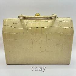 Antique Vintage Old Women's Bag Handbag G. Versace Beige Color Made in Italy
