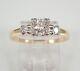Antique Vintage Platinum And 14k Yellow Gold Old Miner Diamond Engagement Ring