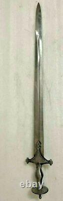 Antique Vintage Straight DAMASCUS SWORD Handmade Hilt Old Rare Collectible