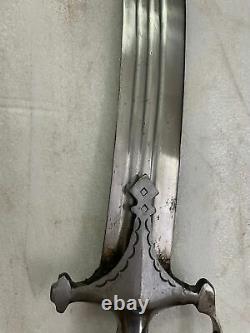 Antique Vintage Sword Carbon Damascus Old Rare Collectible Handmade 36