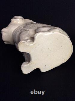 Antique ceramic figural bulldog pitcher old vintage pottery dog JUG