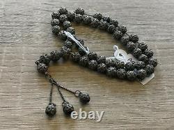 Antique silver sterling old Vintage Islamic Prayer Beads Tasbih Muslim Rosary