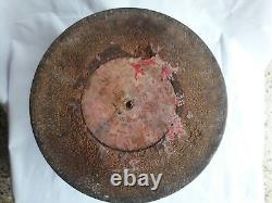 Antique vintage old wooden measuring bowl made of single piece coconut tree wood