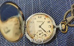 Antique vintage pocket watch Memon 17 Jewels Incabloc Swiss Made old retro used