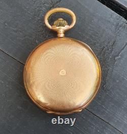Antique vintage pocket watch swiss gold 585 old 1900 hallmarks