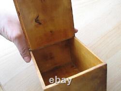Art Deco Antique VTG Table CIGAR CASE BOX Russian Victorian Old Karelian Birch
