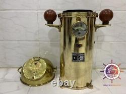 Authentic Vintage Old Antique Marine Brass Ship Binnacle Magnetic Compass