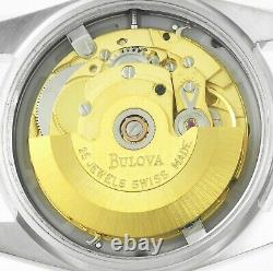 BULOVA Super Seville Day Date Stainless Steel Mens Wrist Watch New Old Stock