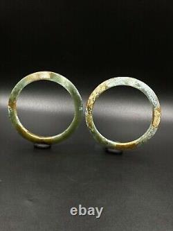 Beautiful Old Vintage Antique Jewelry Chines Jade Bi Bracelets Bangles