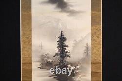 CHINESE PAINTING HANGER SCROLL LANDSCAPE CHINA VINTAGE OLD PICTURE f706