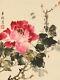 Chinese Painting Hanging Scroll Peony China Vintage Old Picture Bee F117