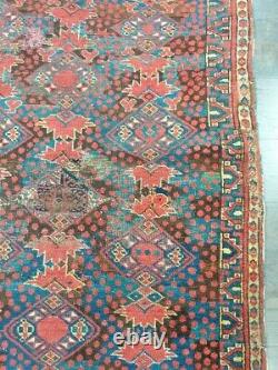 Ca. 1880 Beautiful old antique Turkmen Ersari Barshir rug 7.3x4.6 ft